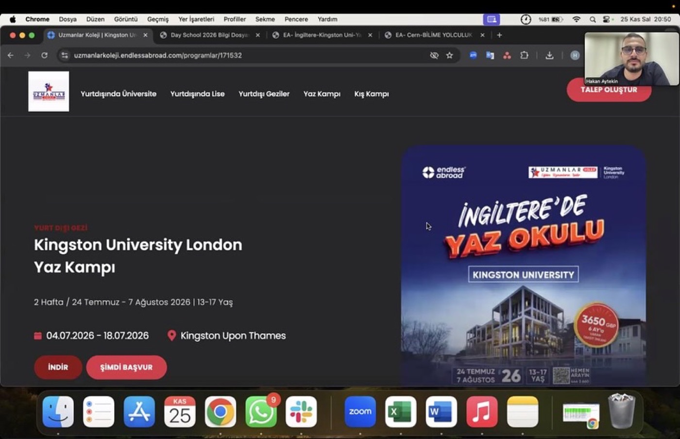 Ögrencilerimizin global eğitim fırsatlarına Başarısı